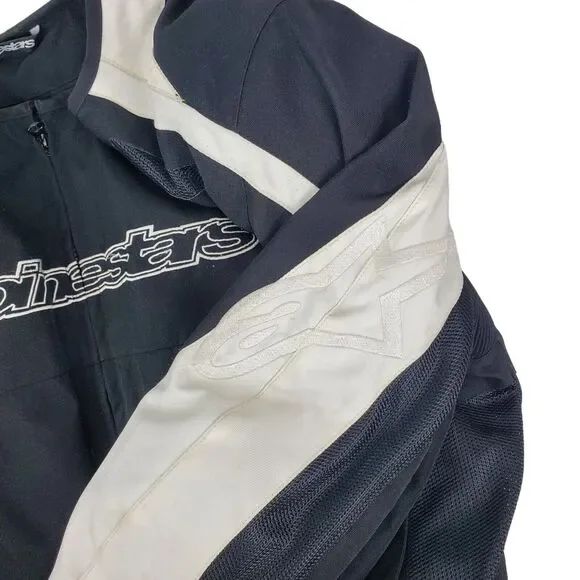 ALPINESTARS Jacket Adult XL White Black Spell Out Motorcycle Full Zip w/ Armour - Picture 7 of 14